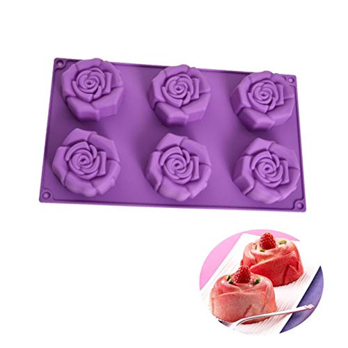 3D Rose Silicone Mold Fondant Mold for Valentine s Day gifts Cupcake Cake Decoration Tool Soap Chocolate Cake Jelly Candle Mold DIY Handmade Soap Mold
