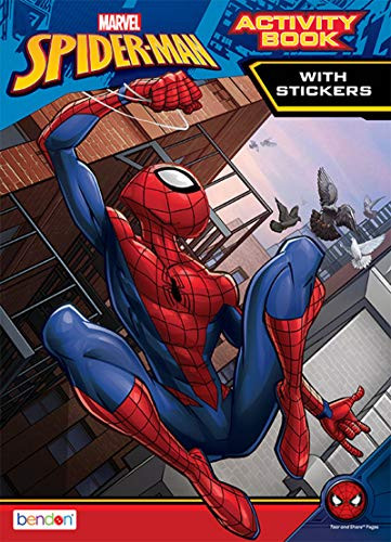 Bendon Spider-Man 32-Page Coloring and Activity Book with Stickers