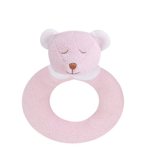 Angel Dear Ring Rattle  Pink Bear