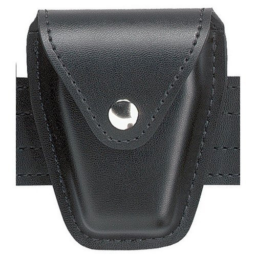 Safariland Duty Gear Flap Top Chrome Snap Basketweave Handcuff Case (Black)