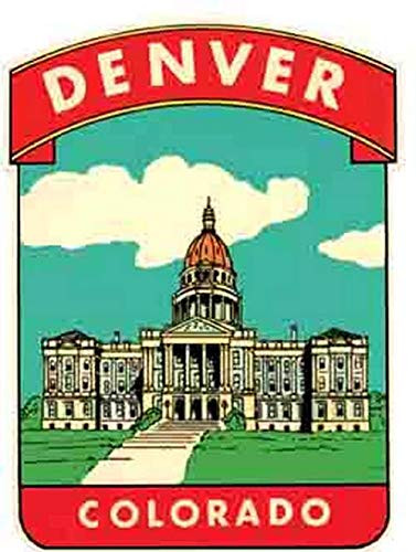 Denver Colorado Vintage Travel Decal Sticker Souvenir