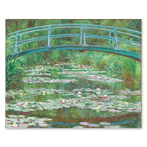 Claude Monet Water Lilies Art  Japanese Footbridge Print French Impressionist Painting Botanical Print Museum  - Unframed