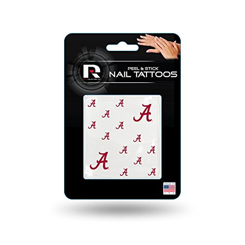 NCAA Rico Industries Nail Tattoos  Set of 12 plus 2 Face Tattoos  Alabama Crimson Tide
