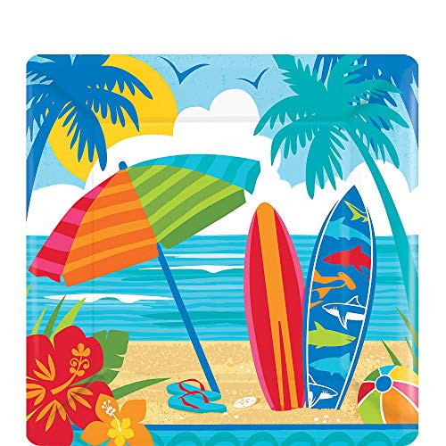 Amscan Summer Sun disposable-plates  7 inch  Multicolor