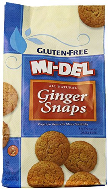Mi-Del Gluten Free Ginger Snap Cookies 8 Ounce Mi-Del Gluten Free Ginger Snap Cookies 8 Ounce