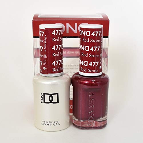 DND Soak Off Gel Polish Dual Matching Color Set 477  Red Stone by DND Duo Gel
