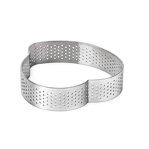 GOUDAI Durable Mousse Mold Stainless Steel Perforated Mold Cake Ring Mousse Cutter Egg Tart Ring Dessert Cookies Baking Mould Mousse Ring Heart GOUDAI Durable Mousse Mold Stainless Steel Perforated Mold Cake Ring Mousse Cutter Egg Tart Ring Dessert Cookies Baking Mould Mousse Ring Heart