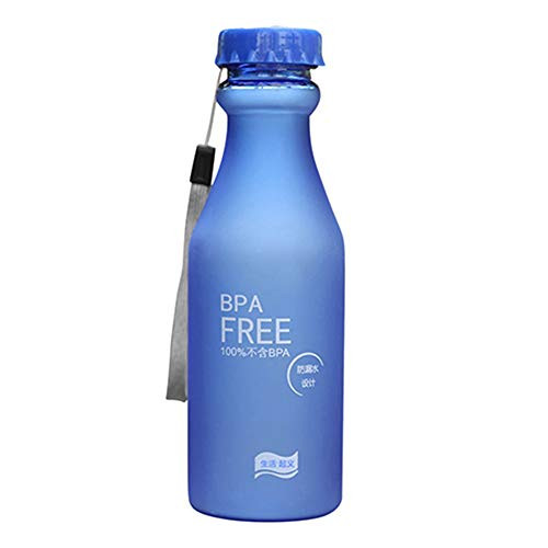 MJuan 550ML Leakproof Sport Water Bottle Portable Outdoor Travel Healthy Drinking Cup - Darkblue