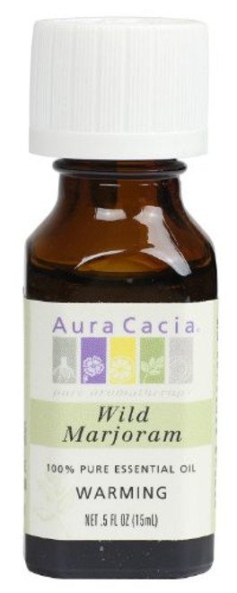 Aura Cacia Essential Oil Warming Wild Marjoram 0.5 fluid ounce Aura Cacia Essential Oil Warming Wild Marjoram 0.5 fluid ounce
