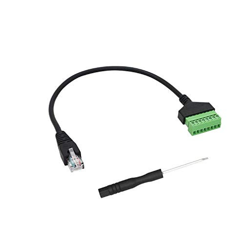 SinLoon Ethernet RJ45 Male Plug to 8 Pin Screw Terminal Block Connector for Cat7 Cat6 Cat5 Cat5e Ethernet Extender CCTV Digital DVR Network Adapter Extension Cord Male