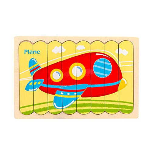 Asibeiul Wooden Stick Puzzle Vehicle Jigsaw Puzzles Pattern Blocks Sorting and Stacking Toys  Pegged Puzzles Preschool Educational Toys for Toddlers Kids Boys Girls Age 3 plus Years Old