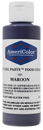 AmeriColor Food Coloring  Maroon Soft Gel Paste  4.5 Ounce