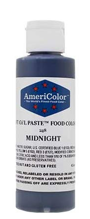 Americolor Soft Gel Paste Food Color  Midnight  4.5 Ounce Bottle