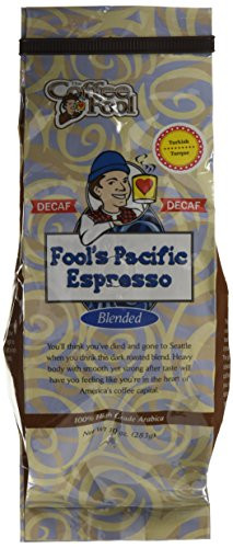 The Coffee Fool Turkish Powder  Fool s Decaf Pacific Espresso  10 Ounce