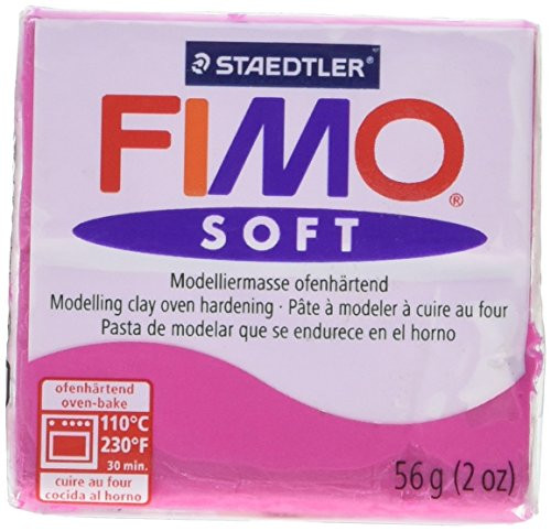 STAEDTLER Fimo Soft Polymer Clay 2 Ounces-8020-22 Raspberry