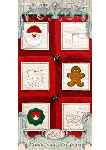 Anita Goodesign Embroidery Design Cd Homespun Christmas