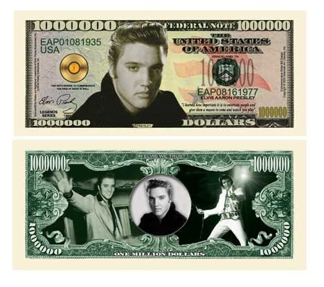 American Art Classics Elvis Presley Million Dollar Bill - Comes in Bill Protector