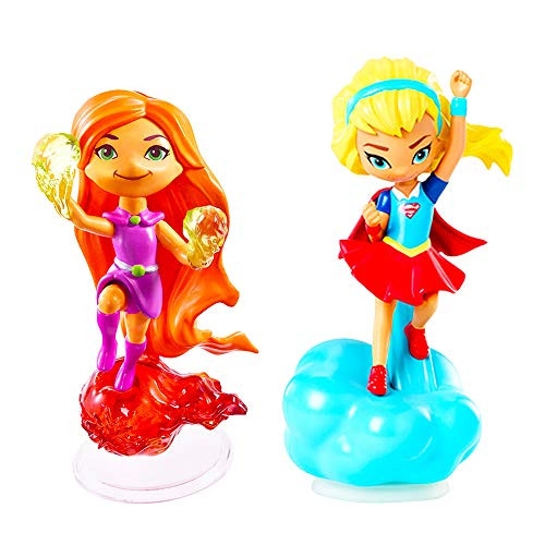 DC Super Hero Girls Mini Figure -- Supergirl and Starfire Figure Set  Minifigures Pack