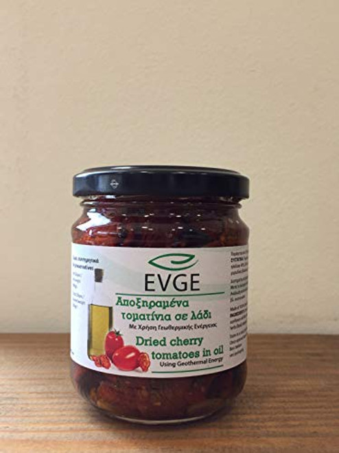 Sun-dried Cherry Tomatoes in Oil 6.4 oz imported from Greece Sun-dried Cherry Tomatoes in Oil 6.4 oz imported from Greece
