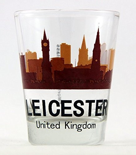 Leicester United Kingdom Sunset Skyline Shot Glass