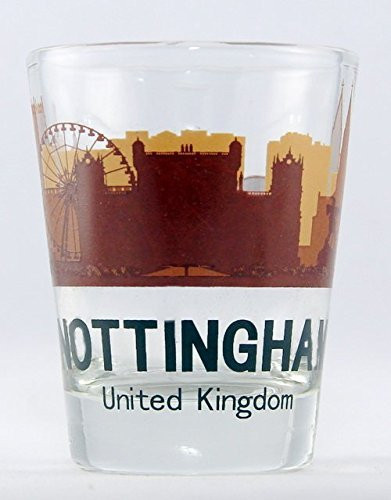 Nottingham United Kingdom Sunset Skyline Shot Glass