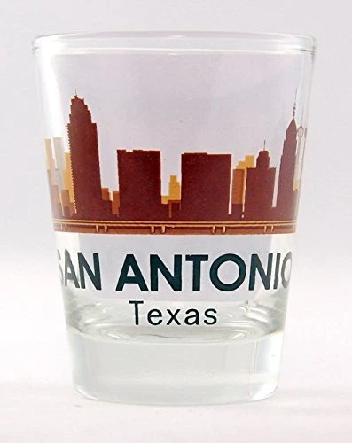 San Antonio Texas Sunset Skyline Shot Glass