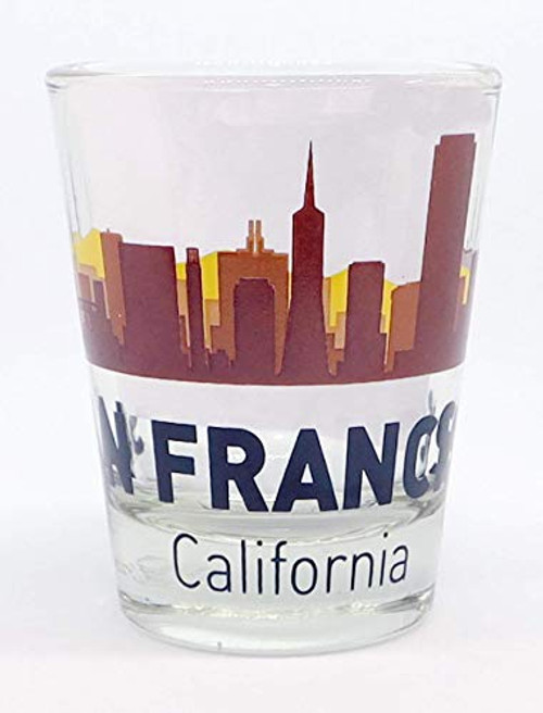 San Francisco California Sunset Skyline Shot Glass San Francisco California Sunset Skyline Shot Glass