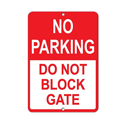 No Parking Do Not Block Gate Parking Sign Vinyl Sticker Decal 8 inch
