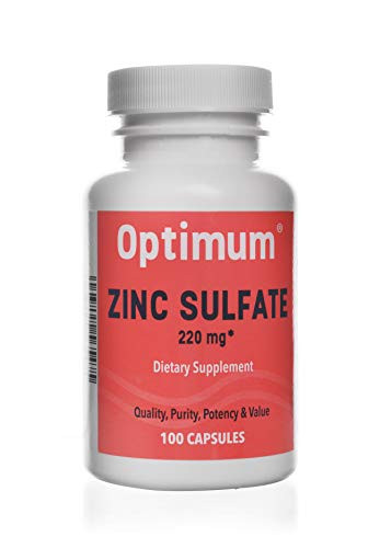 Zinc Sulfate 220 mg 100 Count Capsules   Dietary Supplement