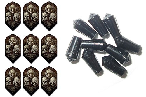 3 Sets of Alchemy Slim Dart Flights Plus 1 Set of Dart Flight Protectors  No Evil