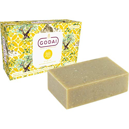 Godai Earth Unscented Natural Soap Bar Organic Sugar Green Clay Shea Butter Barley Grass and Jojoba Oil Certified Organic by MDA 4 oz Godai Earth Unscented Natural Soap Bar Organic Sugar Green Clay Shea Butter Barley Grass and Jojoba Oil Certified Organic by MDA 4 oz