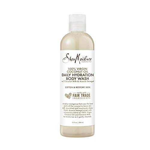 Shea Moisture 100 percent virgin coconut oil daily hydration bubble bath  and  body wash  13 Fluid Ounce