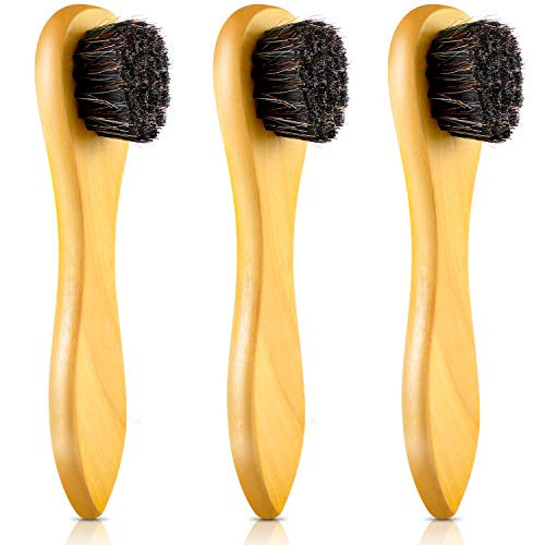 Jovitec 3 Pieces Horsehair Shoes Polish Brushes Care Clean Daubers Applicators Set A Jovitec 3 Pieces Horsehair Shoes Polish Brushes Care Clean Daubers Applicators Set A
