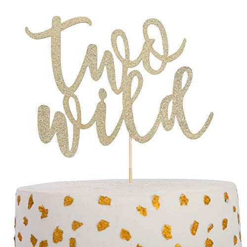 Two Wild Birthday Cake Toppers-two Cake Toppers  Two Wild Party Decorations  Baby Shower Photo Props  Photo Studio Photo Props  Smash Cakes.