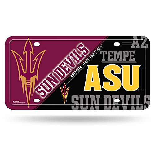 NCAA Rico Industries Metal License Plate Tag Arizona State Sun Devils NCAA Rico Industries Metal License Plate Tag Arizona State Sun Devils