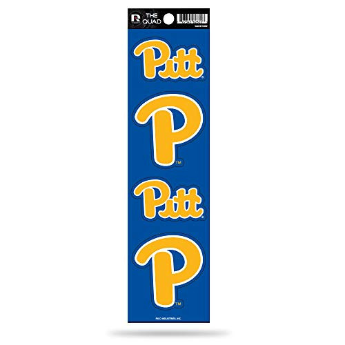 Rico Industries NCAA Pittsburgh Panthers Die Cut 4-Piece The Quad Sticker Sheet Blue 3 x 11.5-inches Rico Industries NCAA Pittsburgh Panthers Die Cut 4-Piece The Quad Sticker Sheet Blue 3 x 11.5-inches