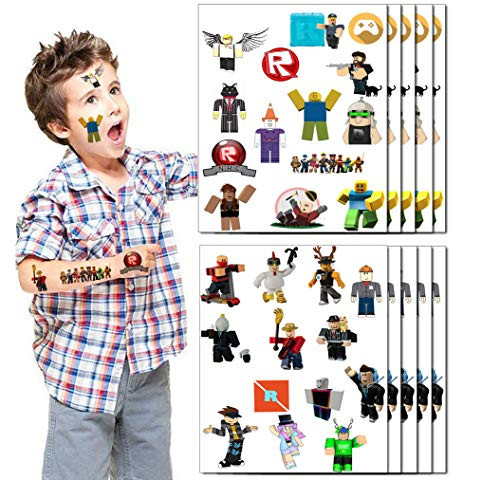 Game Temporary Tattoos Ro-blox Party Favor for Kids Ro-blox Game Birthday Party Decorations supplies 10 Sheets 280 styles Game Temporary Tattoos Ro-blox Party Favor for Kids Ro-blox Game Birthday Party Decorations supplies 10 Sheets 280 styles