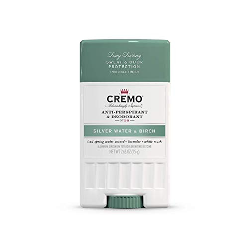 Cremo Silver Water and Birch Anti-Perspirant and Deodorant Long-Lasting Sweat and Odor Protection Forest 2.65 Ounce Cremo Silver Water and Birch Anti-Perspirant and Deodorant Long-Lasting Sweat and Odor Protection Forest 2.65 Ounce