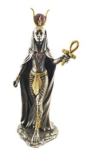 Ebros Egyptian Deity Goddess Hathor Holding Ankh Statue 11"Tall Patroness Of Motherhood Joy Love And Feminism Ebros Egyptian Deity Goddess Hathor Holding Ankh Statue 11"Tall Patroness Of Motherhood Joy Love And Feminism