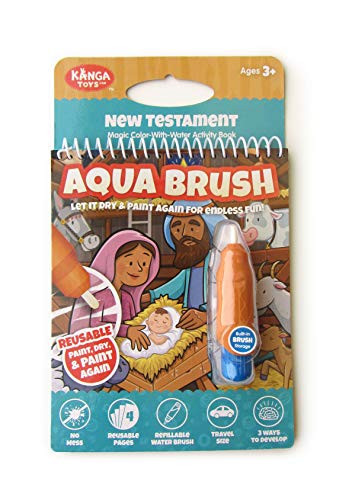 KangaToys Water Reveal Coloring Scripture Book for Kids. New Testament Bible Stories  Preschool  Elementary  Primary  Christian  Religion