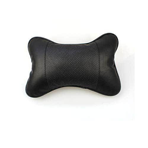 Huapa Car Neck Pillow  PU headrest for car Seat Neck Pillow  Relax Neck Support Headrest Comfortable Soft Pillows for Travel Car Seat Pack of 1