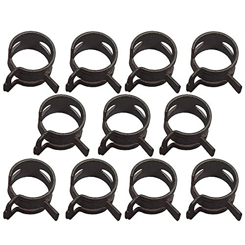 Rotary Corp 10 Hose Clamps  Green  for 1 4 inch ID Fuel Line with 3 8 inch OD