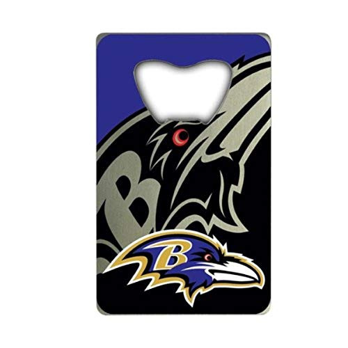 Fanmats NFL Baltimore Ravens Credit Card Style Bottle Opener 3.25 inchx2 inch Fanmats NFL Baltimore Ravens Credit Card Style Bottle Opener 3.25 inchx2 inch
