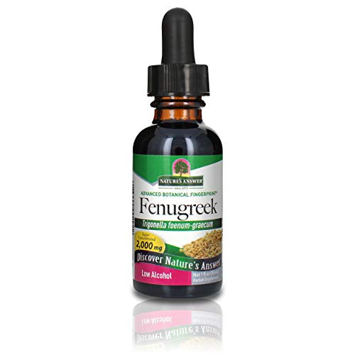Nature s Answer Fenugreek Seed with Organic Alcohol 1-Fluid Ounce Female Reproductive Support Aid For Mothers Lactation Support Natural Menopause Aid Nature s Answer Fenugreek Seed with Organic Alcohol 1-Fluid Ounce Female Reproductive Support Aid For Mothers Lactation Support Natural Menopause Aid
