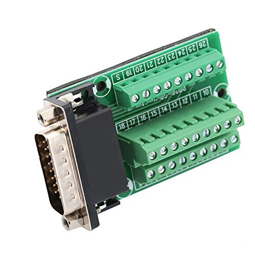 Stable Male Head Male Adapter to PCB Terminal Signals DB26 Breakout Board Terminal Blocks Module Connector for Wiring Terminal Module Electronics