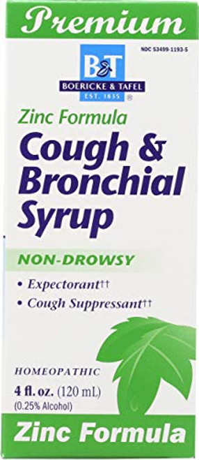 Boericke and Tafel Cough and Bronchitis Syrup with Zinc  4 Fluid Ounce