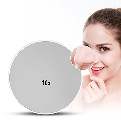 10X Magnifying Makeup Mirror - Portable Bathroom Travel Magnifying Mirror Magnified Vanity Mirror Makeup Cosmetic Beauty Tool
