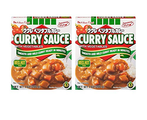 House Foods Curry Sauce with Vegetables Medium Hot 2 Pack Total of 14oz House Foods Curry Sauce with Vegetables Medium Hot 2 Pack Total of 14oz