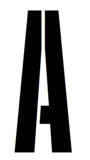 5x7 Large Army Block Letter Stencil from 4 Ply Mat Board -Army Block Letter A