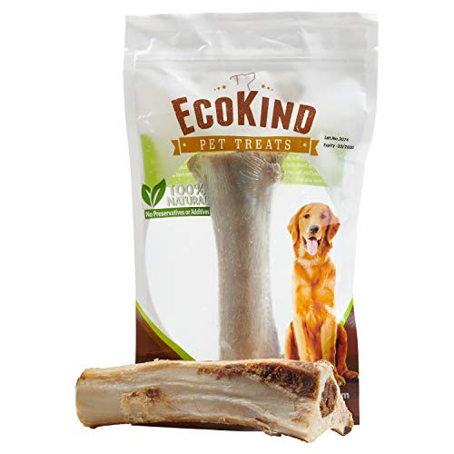 EcoKind All-Natural Stuffed Shin Bone for Dogs   Large Filled Dog Bones for All Breeds   Digestible  and  Nutritional Meaty Pet Treats for Aggressive Chewers   Stuffed Shin Bone  1 Bone  4 Inch